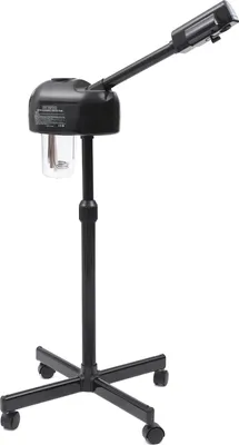 Produktbild von Gesichtsdampfer Ozon Dampfgerät mit Heißdampffunktion LCD-Bildschirm SPA Gesichtssauna Tiefenreinigung (600ml schwarz) für Kosmetikstudio Schönheitssalon