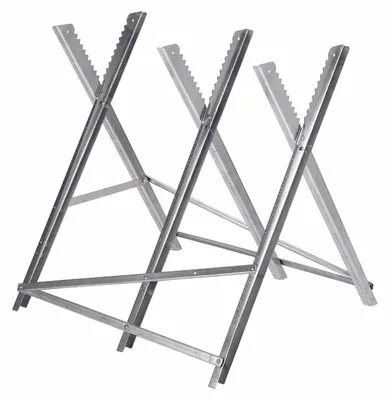 Image de WADAH - Support en acier allié pour la coupe du bois et le bois de construction. Support pour la coupe de bois manuelle et à la tronçonneuse. Charge maximale de 150 kg