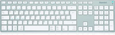 Immagine prodotto di Hamlet XKKITA-MCBT tastiera Bluetooth Italiano Argento, Bianco