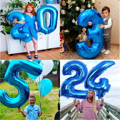 Produktbild von Geburtstagsdekoration für 18 Jahre Jungen - Blaue Ballons und Tortendekoration