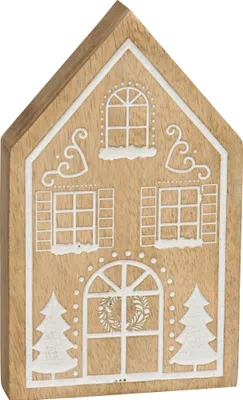 Produktbild von Holzhaus Weihnachtsdeko in 18 cm Dekohaus für Weihnachten