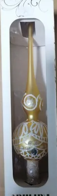 Zdjęcie produktu dla Bombka na choinkę szpic złota 25 cm