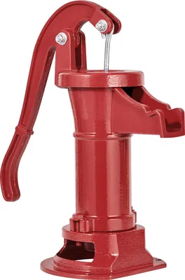 Produktbild von SucceBuy Antike Schwengelpumpe im Vintage-Stil, 7,6 m Förderhöhe, Gusseisen-Handpumpe, Brunnenpumpe mit NPT 1-1/4 Zoll Anschluss, Gartenpumpe für Teich, Hof und Garten, Rot