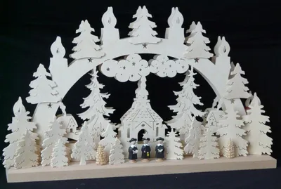Produktbild von Schwibbogen mit Kurrendefiguren und Beleuchtung BxHxT 50x32x7cm NEU
