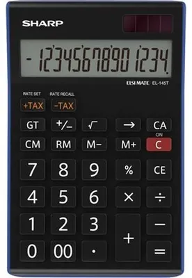 Obrázek produktu pro Sharp EL-145T, Desktop, Finanční kalkulačka, 14 číslice/číslic, 1 řádky, Baterie / Solár, Černá