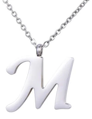 Produktbild von Morella Damen Halskette mit Buchstabe M Anhänger Edelstahl silber in Schmuckbeutel