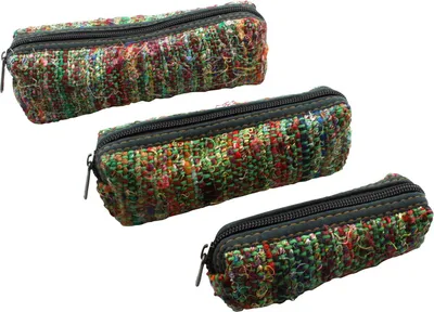 Produktbild von Federmäppchen aus Baumwolle - bunt 03 - 3er Set - Schlampermäppchen