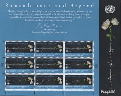 Produktbild von Briefmarken UNO - New York 2008 Mi 1078Klb Kleinbogen (kompl.Ausg.) postfrisch Holocaust-Gedenktag