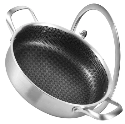 Produktbild von Hybrid Antihaft-Schmorpfanne mit Deckel 26 cm, 2,5 L, Induktion, Keramikbeschichtung, Edelstahlgriff