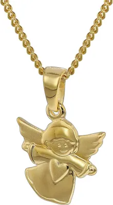 trendor 35820 Kinder-Anhänger Engel 333 Gold mit goldplattierter Halskette 1