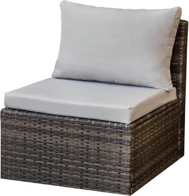 Obrázek produktu pro Voděodolné polštáře na zahradní nábytek, lehké a pohodlné, vhodné pro ratanový nábytek, 65 x 67 x 7 cm, šedé