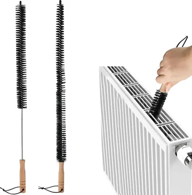 Produktbild von Radiatorreinigungsborstel - 2 Stück - 60 cm - Heizungsputzer - Reinigungswerkzeug - Heizsystem - Reinigung von Radiatoren