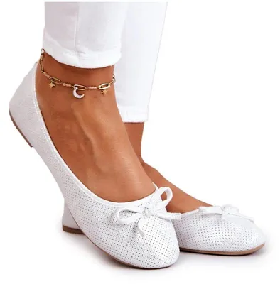 Produktbild von Damen Ballerinas Klassisch Profilierter Einsatz Weiß Fimme 35