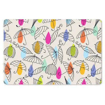 Produktbild von MuchoWow® Schreibtischunterlage Pastell - Regenschirm - Muster 60x40 cm - XXL Mauspad - Großes Mauspad