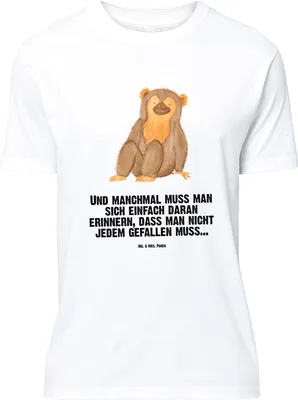 Produktbild von Mr. & Mrs. Panda Größe XL T-Shirt Affe - Weiß - Geschenk, Tshirt, Liebe, Shirt, Affen, Wildtiere, Respekt, Motivation, Selbstliebe, mit Spruch
