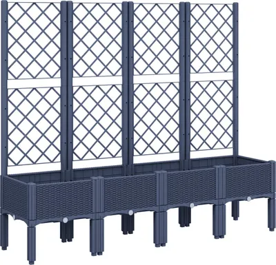Obrázek produktu pro vidaXL květináč s mříží modrošedý 160x40x142 cm PP