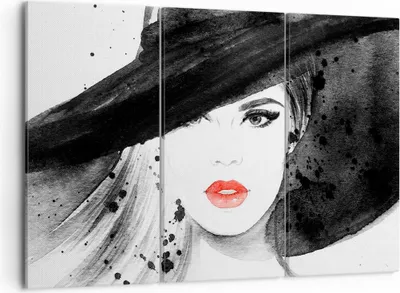 Produktbild von Bild auf Leinwand - Leinwandbild - Frau Gesicht Lippen - 105x70cm - Wand Bild - Wanddeko - Leinwanddruck - Bilder - Kunstdruck - Wanddekoration - Leinwand bilder - Wandkunst - CE105x70-3916