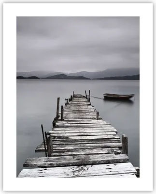 Produktbild von Poster - Poster ohne Rahmen - Brücke See - 40x50 cm - Wand Bild - Wanddeko - Wandbilder - Kunstposter - Wandposter - Bilder - Kunstdruck - Wanddekoration - Wandbild - P2XPA40x50-3547