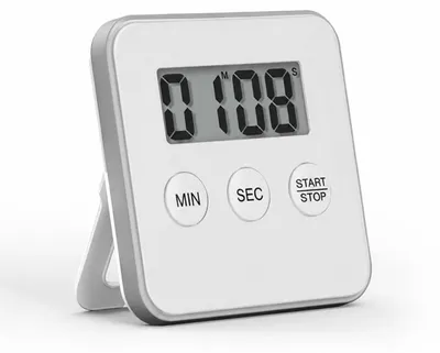 Zdjęcie produktu dla Cyfrowy timer kuchenny – magnetyczny – z podstawką – biały