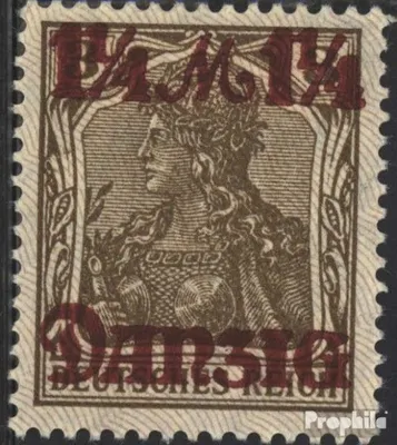 Produktbild von Briefmarken Danzig 1920 Mi 42II Unterdruckspitzen nach unten Gefälligkeitsentwertung gestempelt Germania-Aufdruck