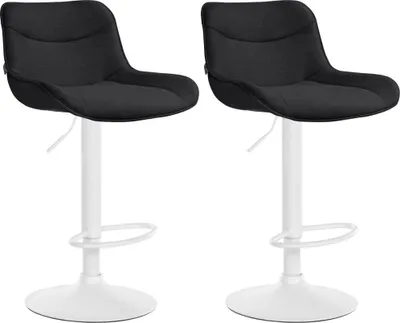 Immagine prodotto di set di 2 sgabelli da bar in tessuto - Sgabello da bar - regolabile in altezza e dal comfort ergonomico