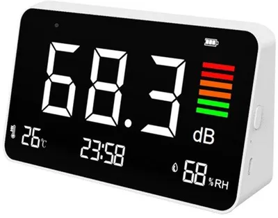 Produktbild von Handhouden Decibelmeter, digitale Geläuschpegelmeter, tragbarer Lärmmessgerät, akkubarer Lärmpegelmeter