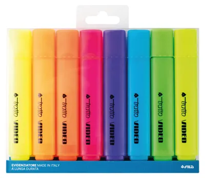Produktbild von Tratto F832100, 8 Stück(e), Gemischte Farben, Mehrfarbig, Tinte auf Wasserbasis, Erwachsene/Kinder, Unisex