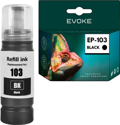 Image de Cartouches d'impression Cartouche d'encre pour Epson 103 Noir 70 ml | Remplacement pour EcoTank L3251 L3250 L3150 L3151 L3260 L3256