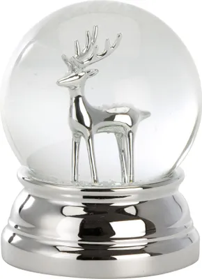 Produktbild von Schneekugel Rentier Groß, versilbert, H 10,0cm D 8,0cm