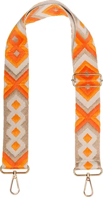 Produktbild von styleBREAKER Taschen Schulterriemen verstellbar mit buntem Ethno Muster, Wechsel Taschengurt, Karabiner, Handyband 02013024