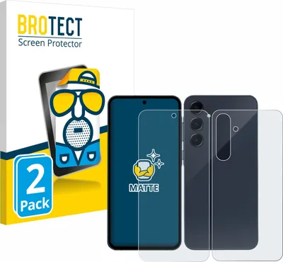 Produktbild von 2x BROTECT Schutzfolie für Samsung Galaxy A55 5G (Display+Rückseite) Displayschutz Displayschutzfolie Folie Matt Entspiegelungsfolie