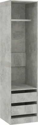 Obrázek produktu pro Šatní skříň se zásuvkami betonově šedá 50x50x200 cm kompozit