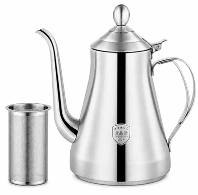 Teekanne mit Sieb, Edelstahl, 1500 ml, für Induktion