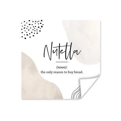 Produktbild von MuchoWow® Poster Zitate - Nutella - Sprichwörter - Wörterbuch - Nutella Definition 100x100 cm - Babyzimmer