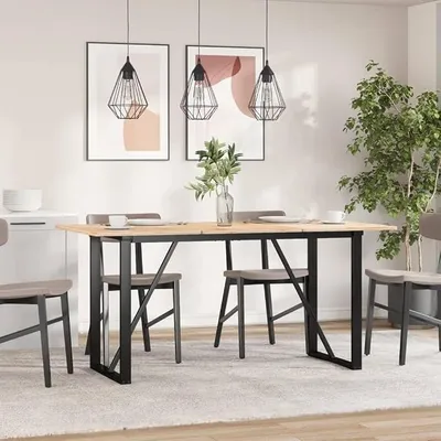 Imagen del producto de Estructura para mesa en forma de "O", de 140x60x73 cm, acero con revestimiento de pintura en polvo, patas robustas para muebles de estilo industrial, color