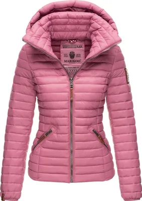 Produktbild von Marikoo Damen Jacke Übergangsjacke Steppjacke Kapuze Löwenbaby Dunkelrosa Gr. 36 - S
