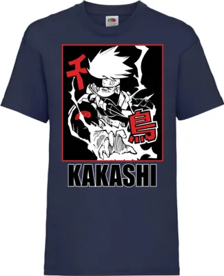 Immagine prodotto di Maglietta per bambini Naruto Hatake Kakashi 04 Chidori, 3-4 Jahr - 104 , Bleu foncé