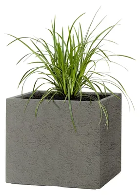 Produktbild von ® Pflanzkübel Fiberglas Cube Lava Grau 38x44x44cm XXL *Frostbeständig* *UV-Schutz* *Qualitätsware*
