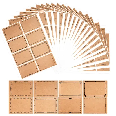 Produktbild von Selbstklebende Etiketten, 160 Stück zum Beschriften (8 verschiedene Designs)