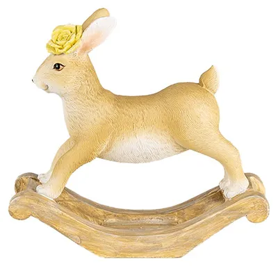 Produktbild von Clayre & Eef Dekorationsfigur Kaninchen 16x5x14 cm Braun Kunststoff
