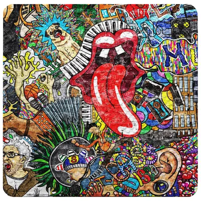 Immagine prodotto di Tappetino da bagno Sanilo Graffiti 53 x 53 cm