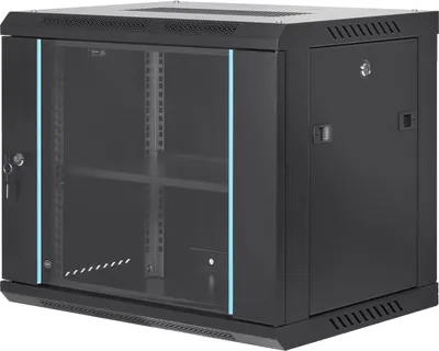 Produktbild von SucceBuy 9U Netzwerk-Serverschrank zur Wandmontage, 15,5 Zoll tiefes Rack-Gehäuse, 200 lbs maximale Belastung, abschließbare Glastür und Seitenwände für IT-Ausrüstung und A/V-Geräte