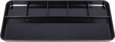 Produktbild von Stifteschale E-744584 00 25x12x1,6cm Kunststoff 6 Fächer schwarz Packung mit 48 Stück