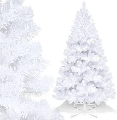 Immagine prodotto di Jopassy 180cm Albero di Natale Artificiale Abete con Stand per la Decorazione di Natale Riutilizzabile Bianco