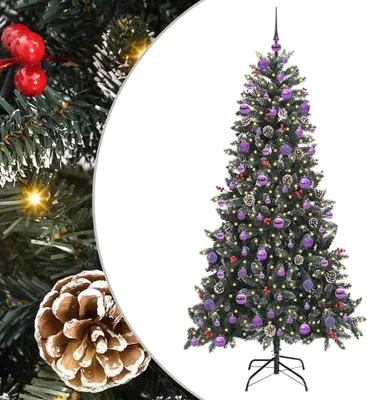 Obrázek produktu pro Umělý vánoční stromek zelený 210 cm PVC, plast a ocel