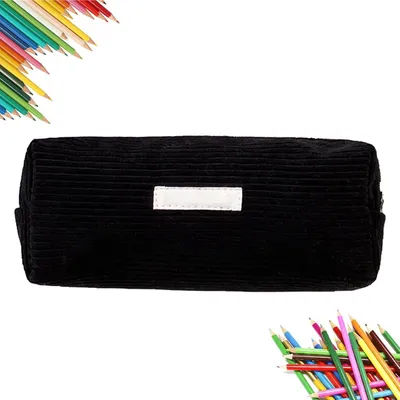Obrázok produktu pre Puzdro na ceruzky 19 x 7 x 6 cm, veľká kapacita, prenosné, čierne, do školy