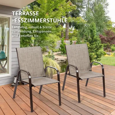 Image de Chaises d'extérieur - Chaises de jardin - Chaises de camping - Chaises de patio - Chaises de balcon - Tissu respirant
