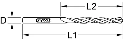 Produktbild von KS TOOLS HSS-G Spiralbohrer 9,8 mm 10er Pack - 330.2098