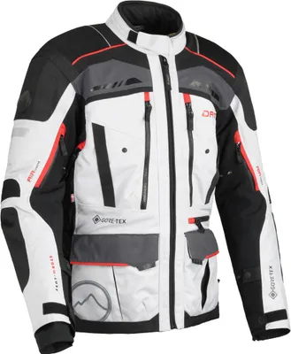 Produktbild von DANE HORNUM GTX Textiljacke hellgrau-schwarz-rot L