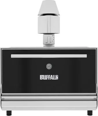 Produktbild von Buffalo Holzkohleofen Edelstahl mit Thermometer & Brandschutzsystem 67x74x57,5cm (HxBxT)